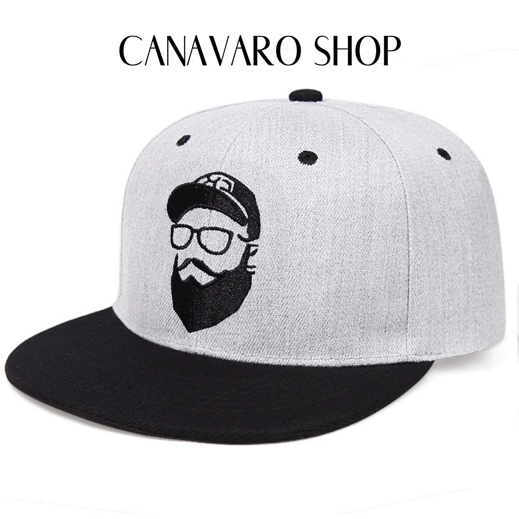Nón kết nam cao cấp, mũ chìa nam snapback phong cách cá tính logo thêu 3D cực đẹp CANAVARO SHOP CN44