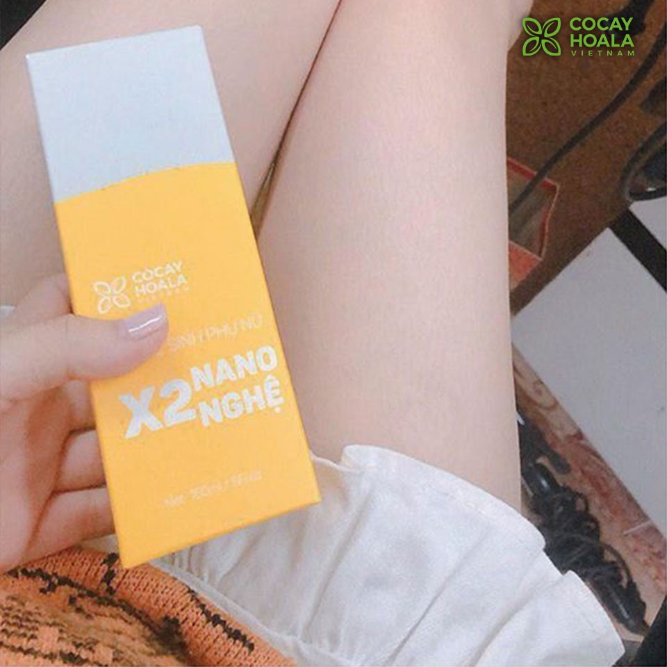 Dung dịch vệ sinh phụ nữ Giảm Ngứa Gel X2 Nano Nghệ Cỏ Cây Hoa Lá 150 ml0