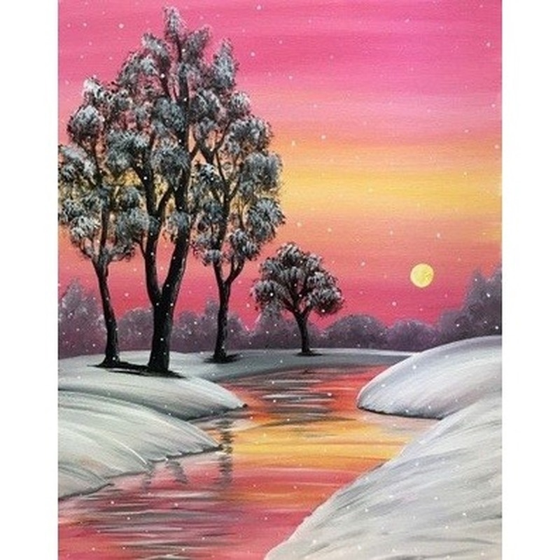 Bộ tranh đính đá 5D họa tiết hoàng hôn trên bãi biển độc đáo kích thước 30x40cm DIY dùng trang trí