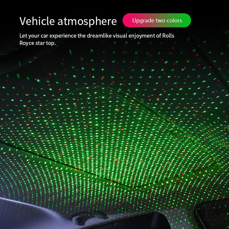 Đèn chiếu trần xe hơi hình bầu trời sao đêm USB có thể điều chỉnh trang trí nội thất xe