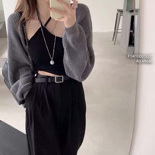 Áo khoác len croptop tay cánh dơi