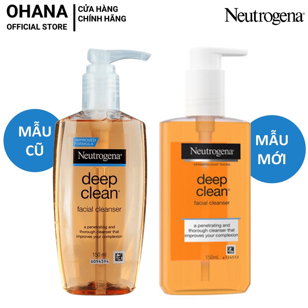 Sữa Rửa Mặt Neutrogena Làm Sạch Sâu Neutrogena Deep Clean Facial Cleanser 150ml