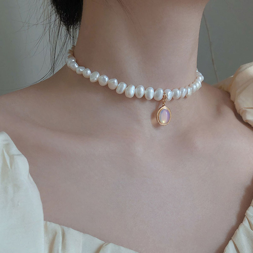 Vòng cổ chuỗi hạt ngọc trai xinh xắn thanh lịch cho nữ