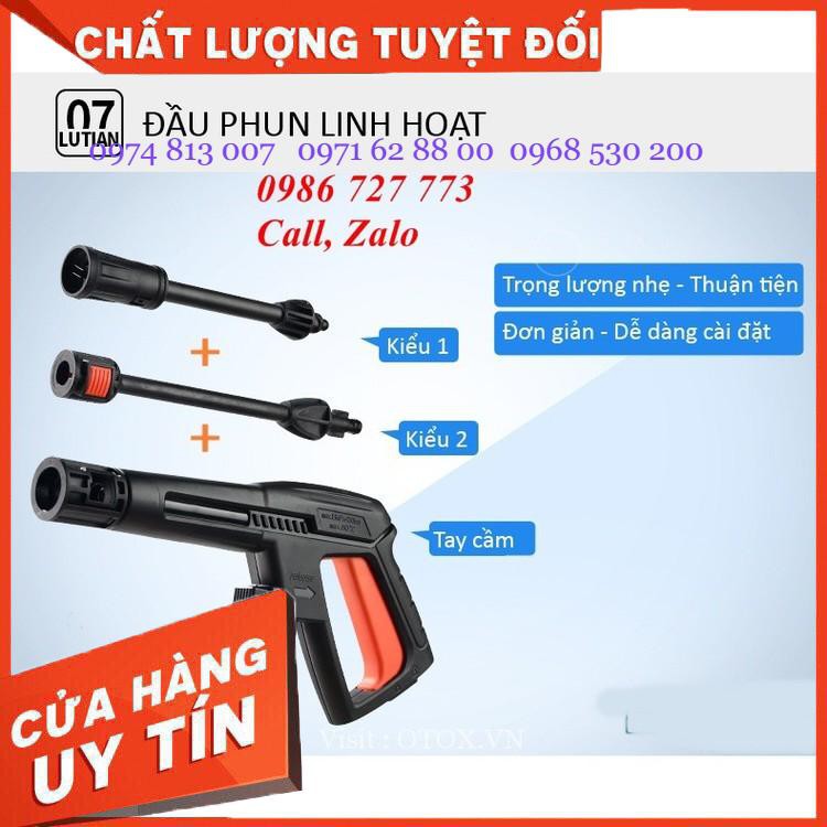 Máy rửa xe Lutian 1400W, máy xịt rửa có bình phun bọt tuyết Giá cực Rẻ