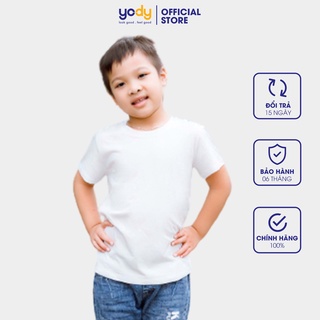Áo phông YODY trẻ em cổ tròn mềm mịn thoáng mát KID3010
