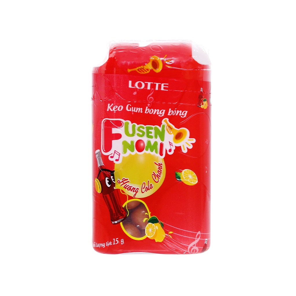 Kẹo gum bong bóng Lotte Fusen Nomi 4 hương vị hũ 15g