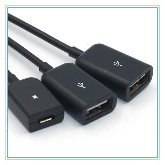 Cáp chuyển đổi 3 trong 1 cho bàn phím và chuột chơi game Hệ thống điện thoại di động Android với nguồn năng lượng một cho ba, trung tâm V8 một cho ba.  Transfer 3 in 1 to a keyboard and a game mouse