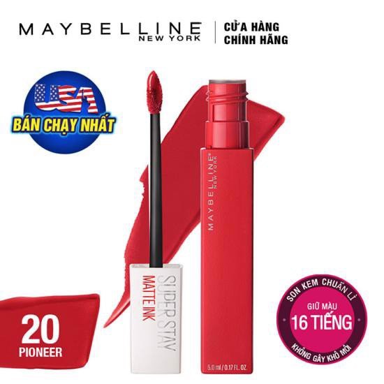 Son Kem Lì 16h Lâu Trôi Maybelline New York Super Stay Matte Ink Lipstick 5ml