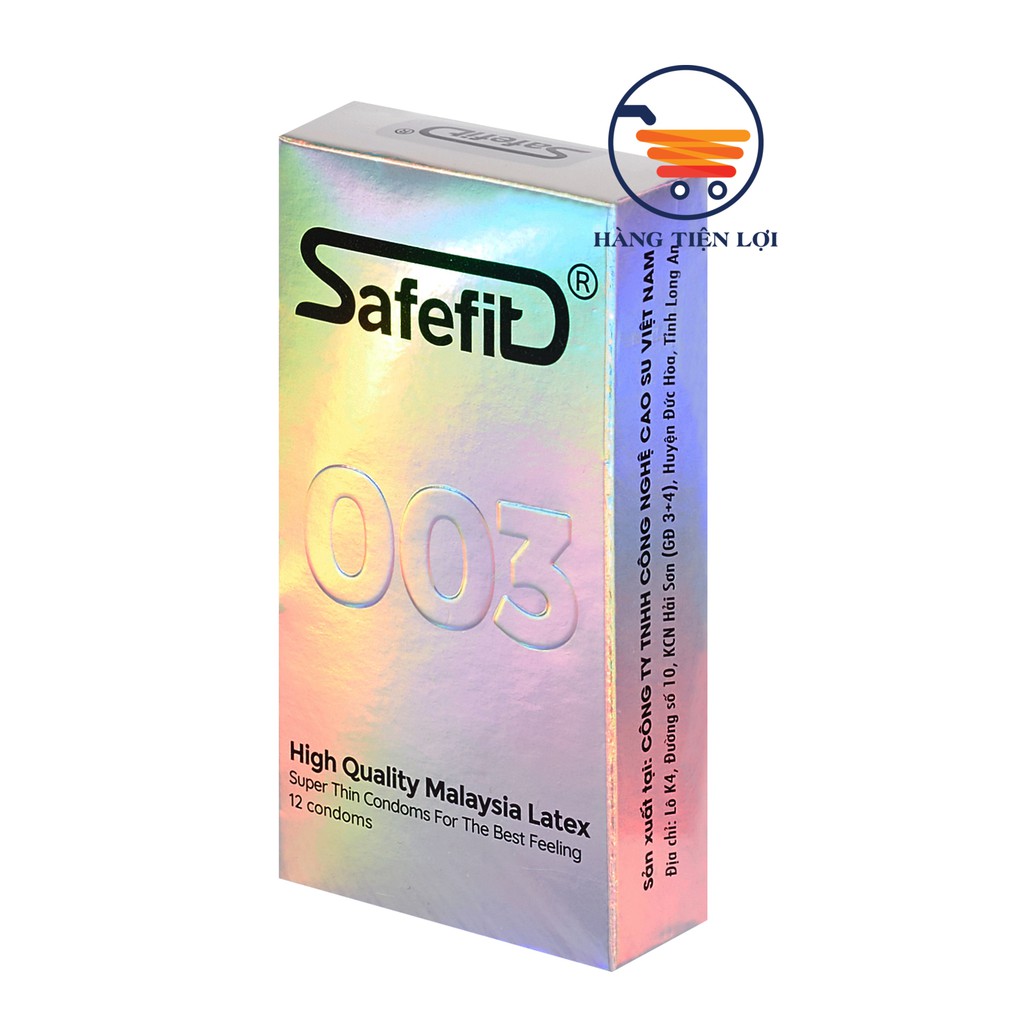 [ MUA 1 TẶNG 1 ] Bao cao su CỰC SIÊU MỎNG Safefit 0.029mm - 12 chiếc