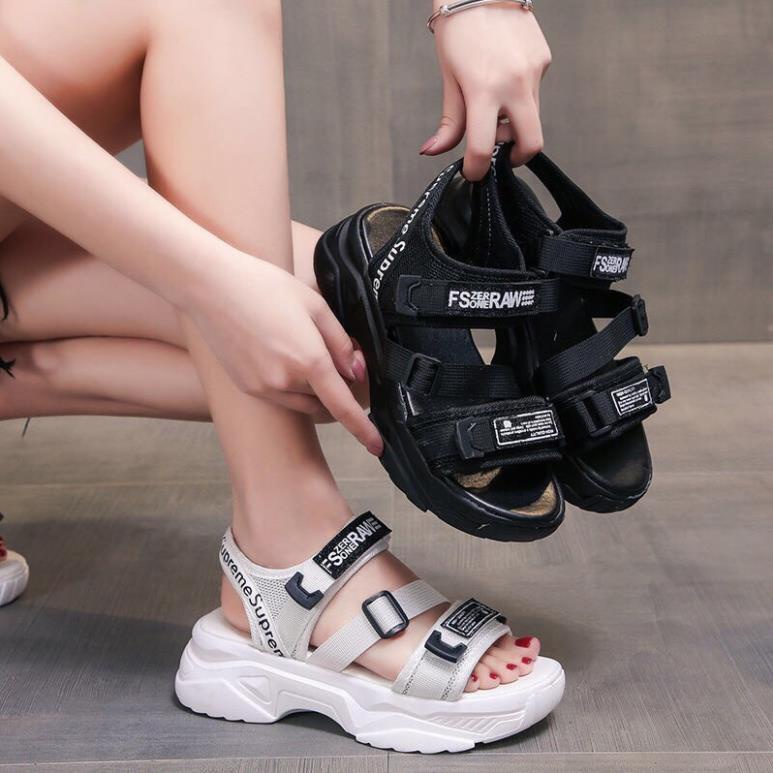 FREE SHIP 50K Sandal nữ/ dép quai hậu SRM 2 quai dán độn đế 4cm cực êm chân 🛋