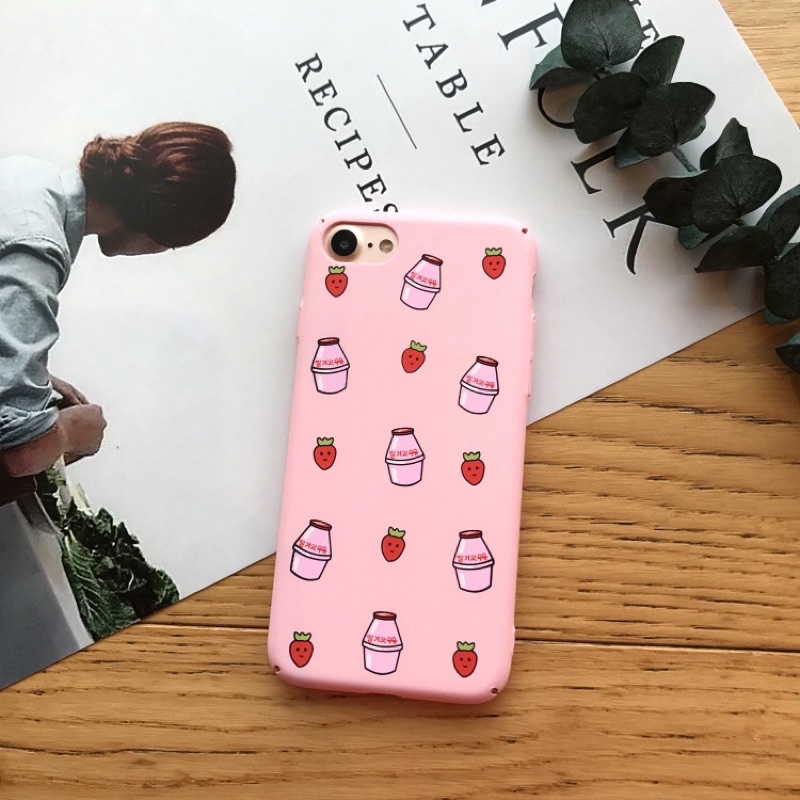 Ốp sữa dâu nhỏ cho các máy iphone