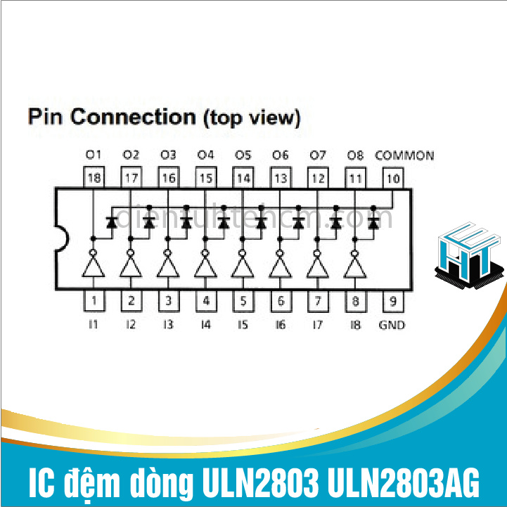 COMBO 4 con IC đệm dòng ULN2803 ULN2803AG