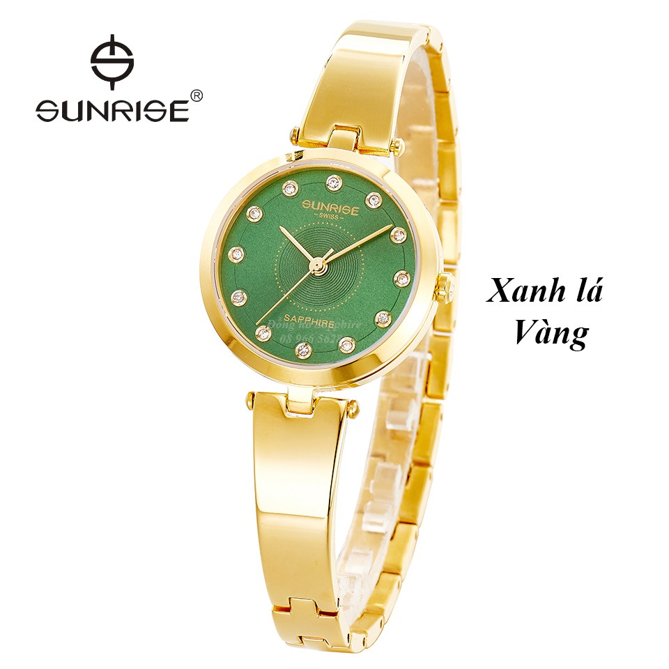 Đồng hồ nữ Sunrise 9936SA siêu mỏng kính Sapphire chống xước rất tốt