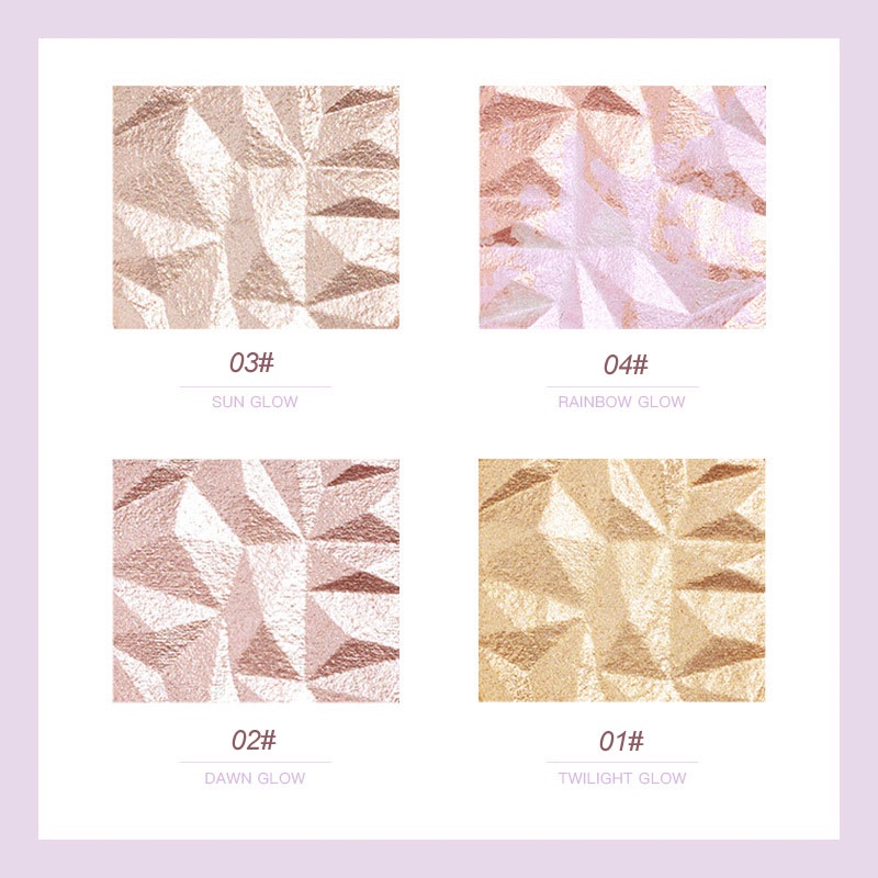 ELLESY Phấn Bắt Sáng Ánh Ngọc Trai Lấp Lánh Trang Điểm Ba Chiều