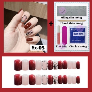 Móng tay giả đính đá kèm keo dài nhọn YOU NAILS (Mã Yx-05)
