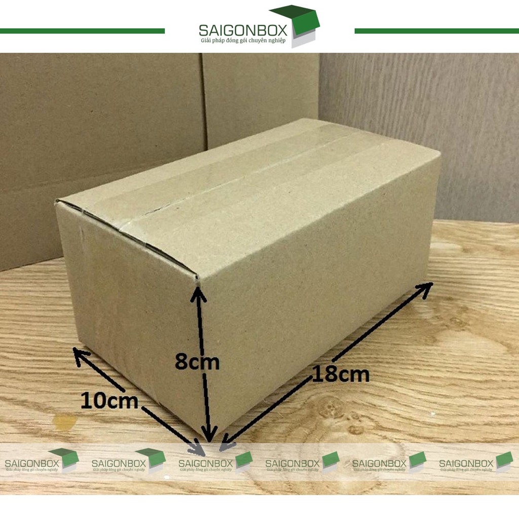 Combo 100 thùng hộp carton size 18x10x8 cm để đóng gói hàng hóa