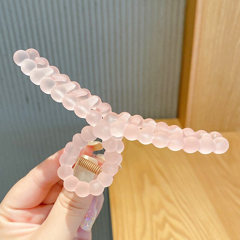 Kẹp tóc càng cua Hàn Quốc xinh Kẹp tóc xoắn hạt trong suốt cỡ lớn nhiều màu cặp búi tóc thời trang hotrend Aikimo KN4