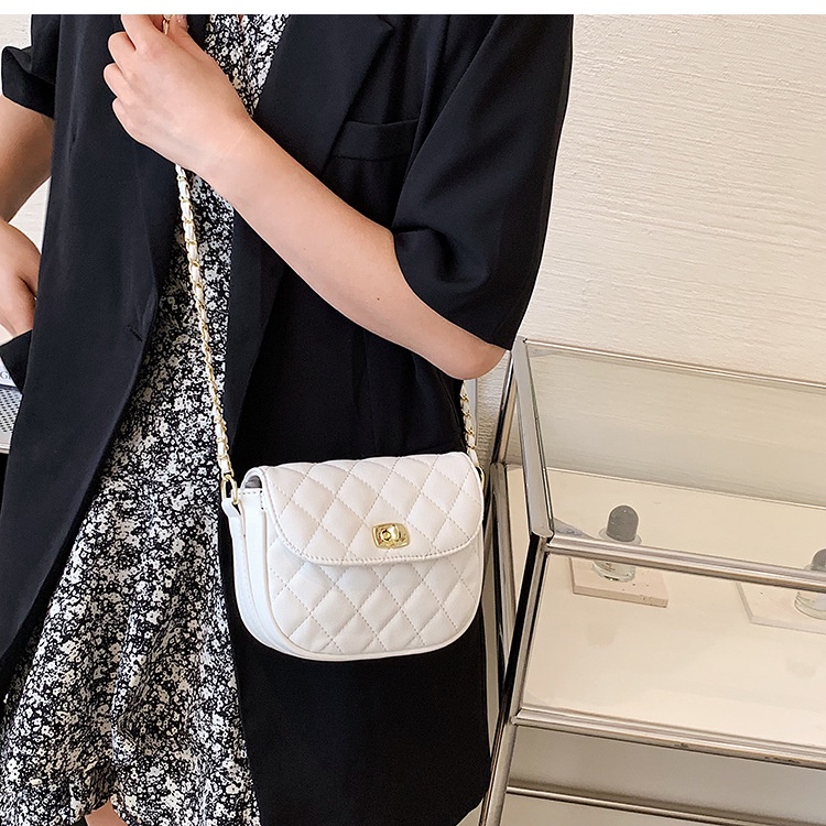 Túi Đeo Vai Dây Xích Họa Tiết Hình Thoi Thời Trang Cho Nữ