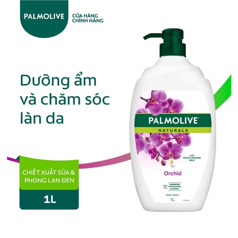 Sữa tắm Palmolive chiết xuất Sữa và Hoa phong lan đen 1L