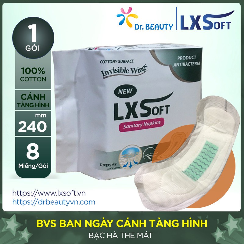 [Chính hãng] Băng Vệ Sinh LXSOft 👰 Ban Ngày, Hàng Ngày, Ban Đêm👰 Bạc hà the mát.