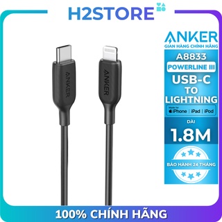 Cáp anker powerline iii lightning to usb-c - dài 1.8m - a8833