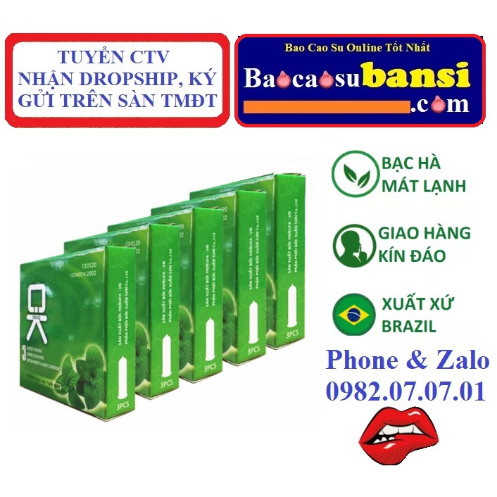 Bao Cao Su OK Rocmen 144 cái [100% Chính Hãng]  - Bao Cao Su Giá Rẻ Chất Lượng Cho Gia Đình, Khách Sạn - Tuyển Sĩ !