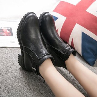 Boot Nữ-Giày Boot Da Trơn Thời Trang Cao Cấp Cao 5cm