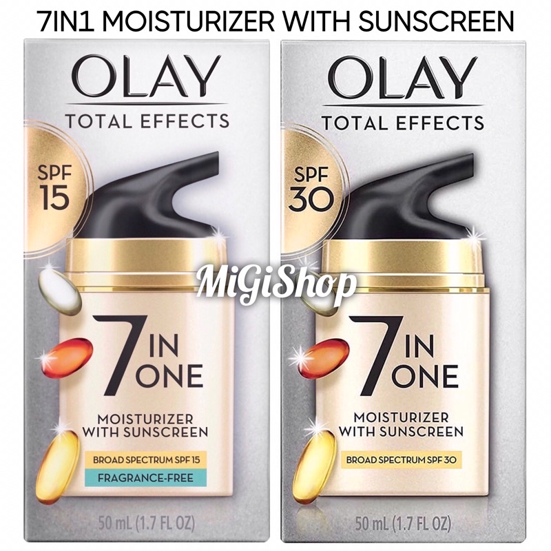 [Hàng Mỹ] Kem Dưỡng Da Olay Total Effects 7in1 Moisturizer With Sunscreen 50ml