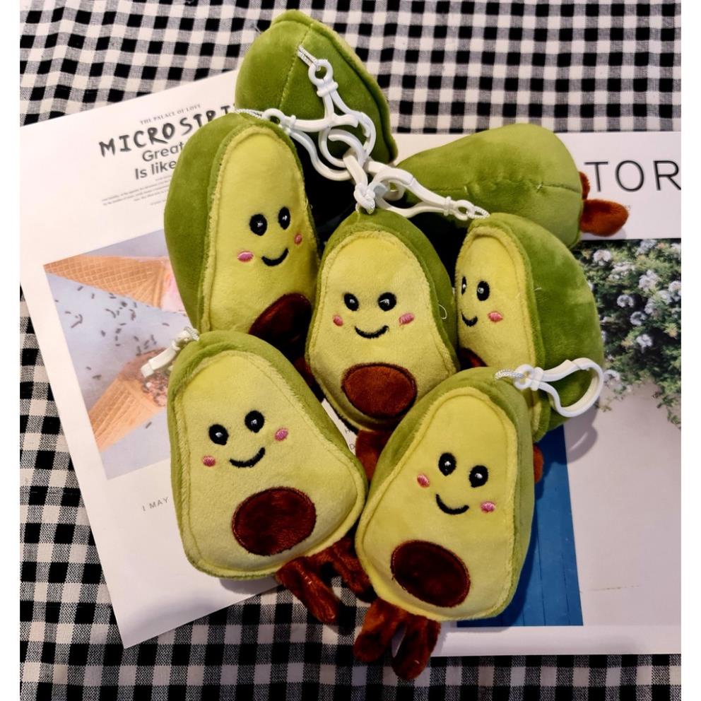 Móc khoá gấu bông quả bơ mặt cười đáng yêu 6-8cm BooBooBear