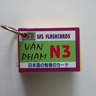 [RẺ VÔ ĐỊCH] Bộ Thẻ Học Tiếng Nhật Văn Phạm N3 – 1 xấp, SFS Flashcard
