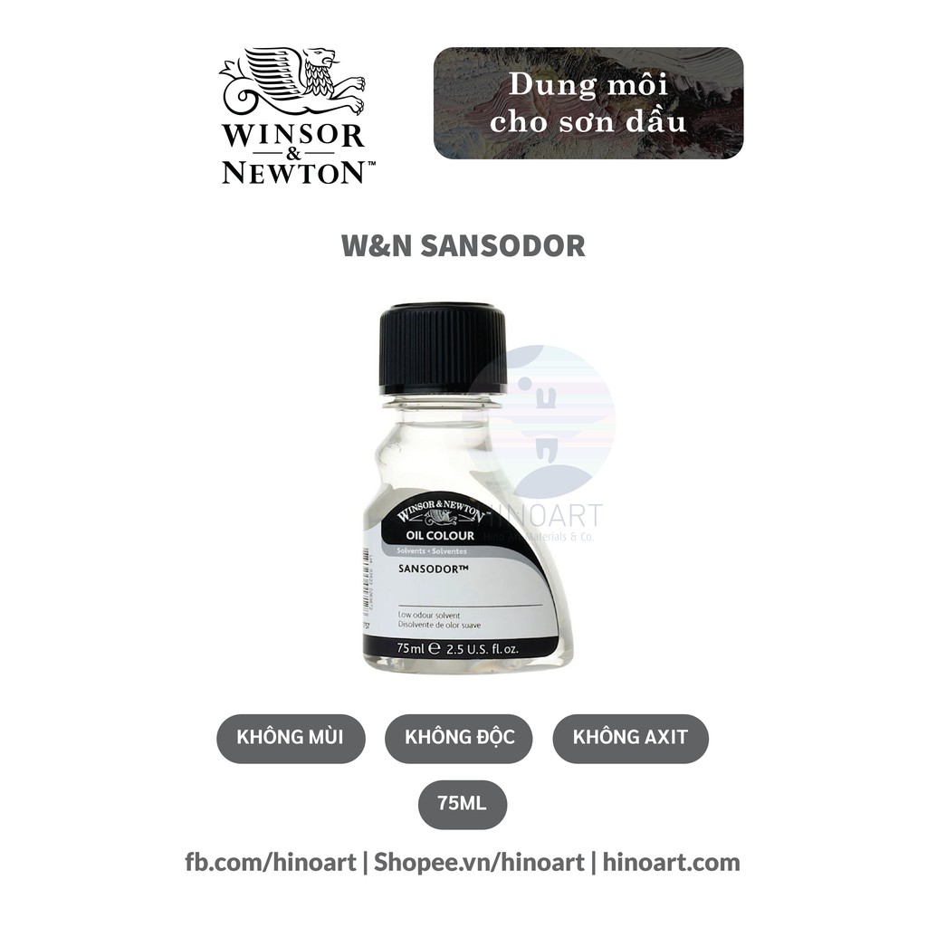 Dung môi sơn dầu Winsor&amp;Newton Sansodor chai 75ml