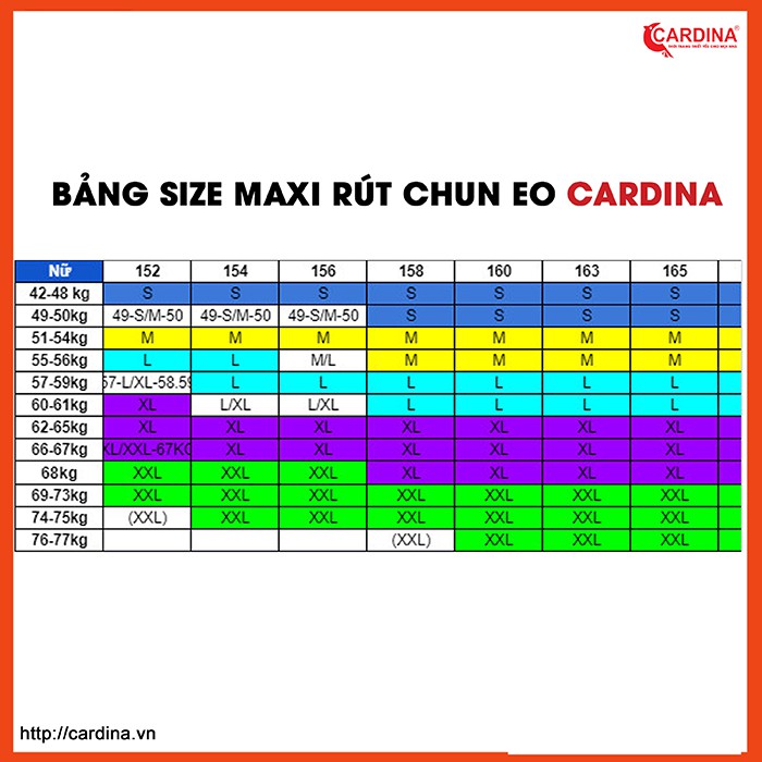Váy Maxi Rút Chun Eo Trơn Màu CARDINA | BigBuy360 - bigbuy360.vn