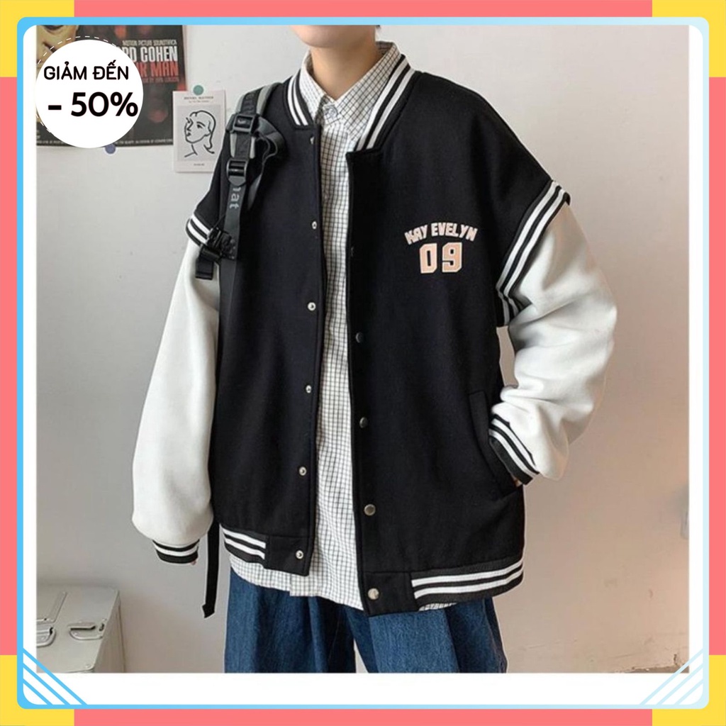 Áo khoác bomber nam nữ nỉ Kaki unisex form rộng ulzzang Hàn Quốc siêu hot, trẻ trung, năng động