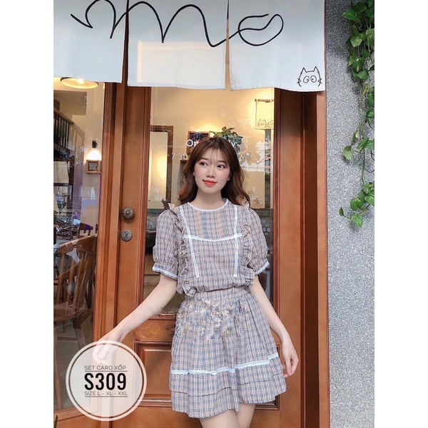 Bigsize Set caro xốp S309