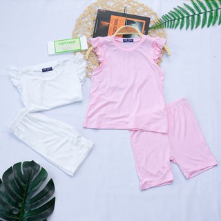 Đồ bộ bé gái, bộ cộc bé gái VNXK (Size 09-18kg) 100% cotton [Hình Thật]