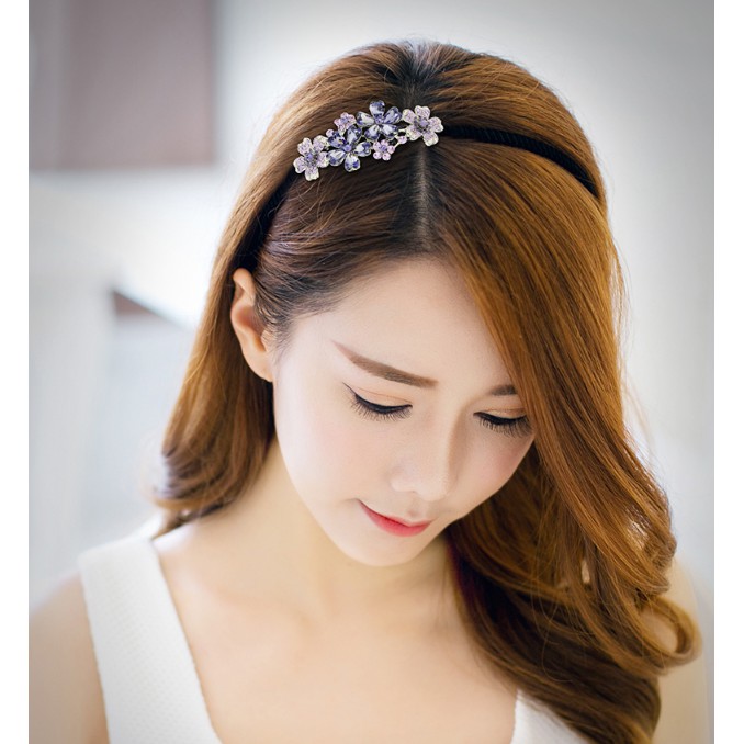 Phụ kiện tóc, băng đô đá pha lê cao cấp dáng xinh