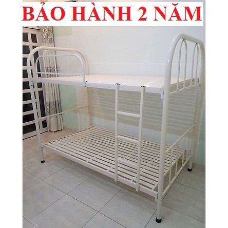 Giường tầng ống tròn trên dưới 1m, sắt dày dặn, hình ảnh thực tế