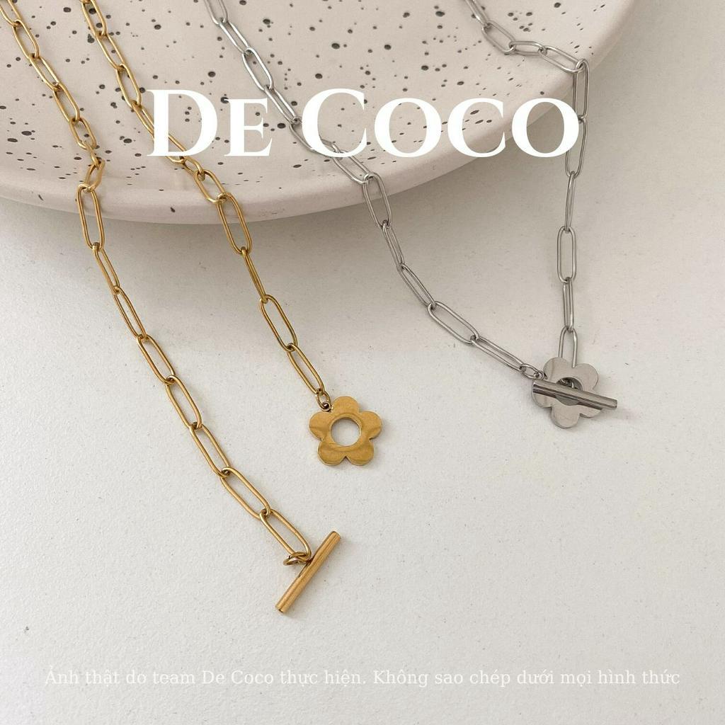 Dây chuyền nữ DECOCO ACC Lensy hoa cài dây xích