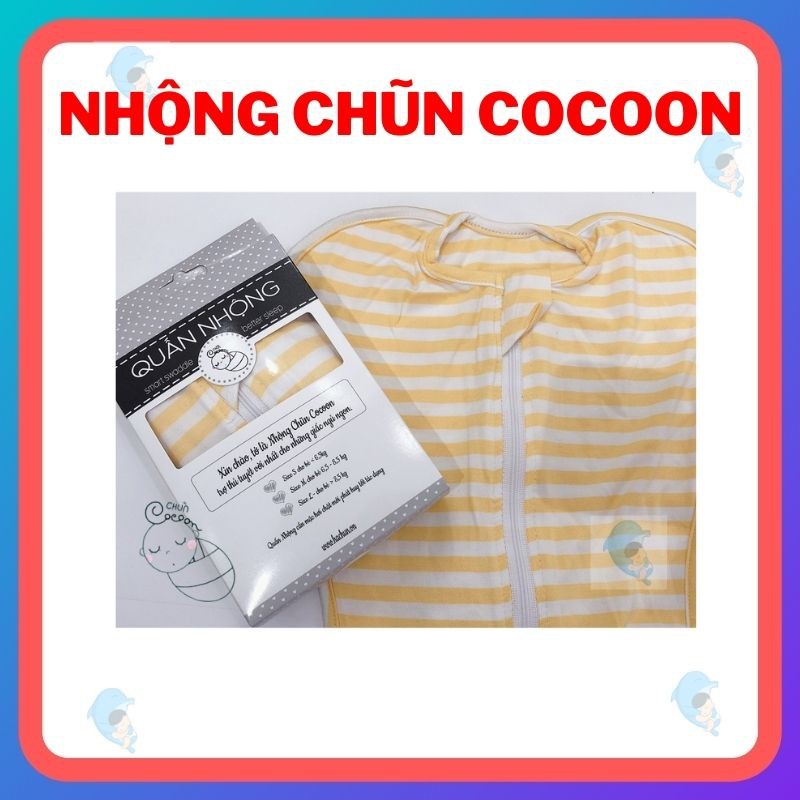 Nhộng Chũn Cocoon Co Dãn 4 Chiều Chính Hãng Cho Bé Giúp Bé Ngủ Ngon Giảm Giật Mình, Giảm Quấy Khóc