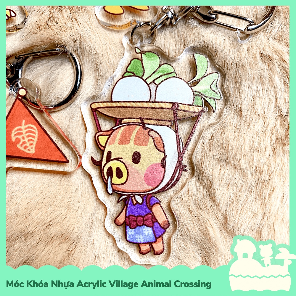 [Sẵn VN - NowShip] Móc Khóa Keychain Acrylic Nhựa Trong Nhân Vật Game Animal Crossing Horizons Nintendo Say Hi