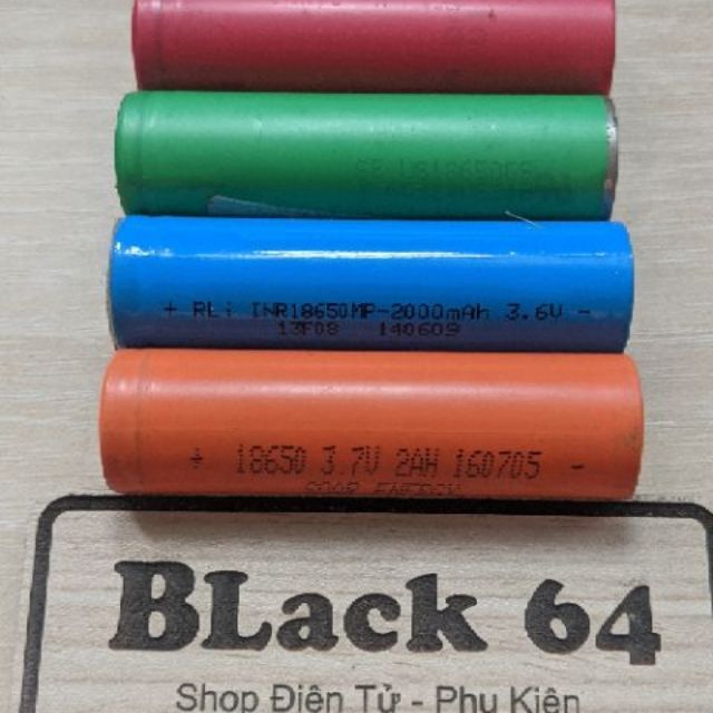 Pin 18650 -Dung lượng thực 2000-2900 mah - pin tháo máy,laptop chuyên dụng cho đèn pin - sdp - các dòng loa di động