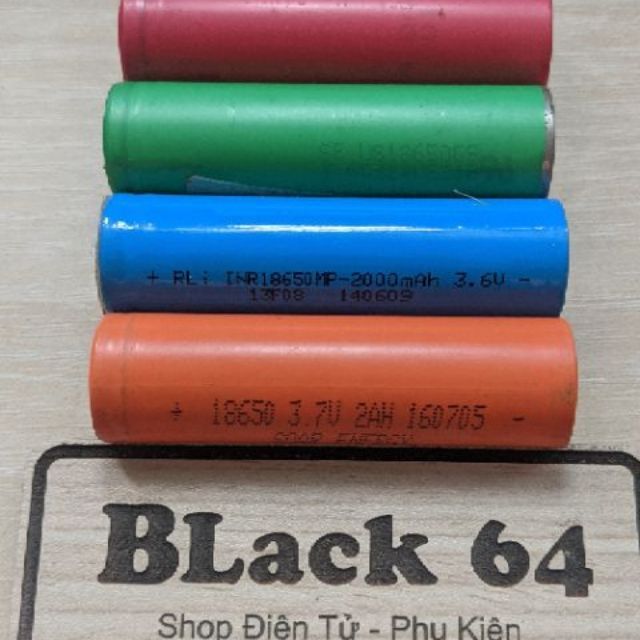 Pin 18650 -Dung lượng thực 1700-1800 mah - pin tháo máy,laptop chuyên dụng cho đèn pin - sdp - các dòng loa di động