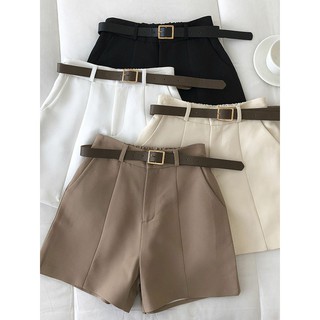 Quần đùi vải nữ, quần short đùi vải cạp cao hàng quảng châu