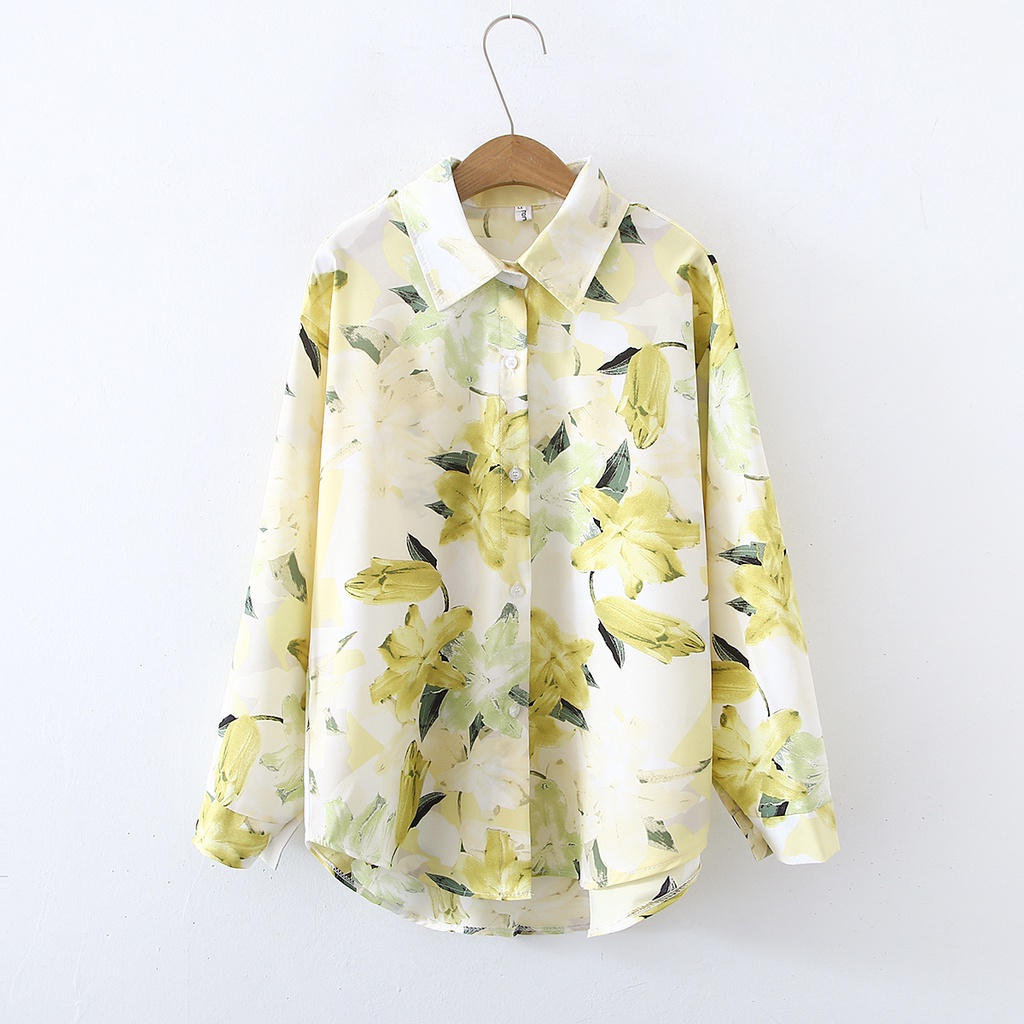 Áo Sơ Mi chiffon Tay Dài In Họa Tiết Thời Trang Mùa Thu Mới Cho Nữ