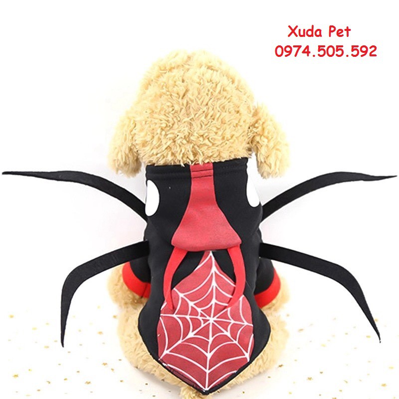 Áo hóa trang halloween cho chó mèo hình nhện siêu chất, siêu ngộ nghĩnh Xudapet-SP400114