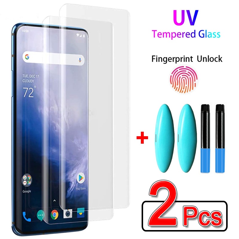 Set 2 Kính Cường Lực Bảo Vệ Màn Hình Dạng Lỏng Tia UV Dạng Lỏng Cho Oneplus 10 Pro 7 Pro Premium One Plus 8 9 7T Pro