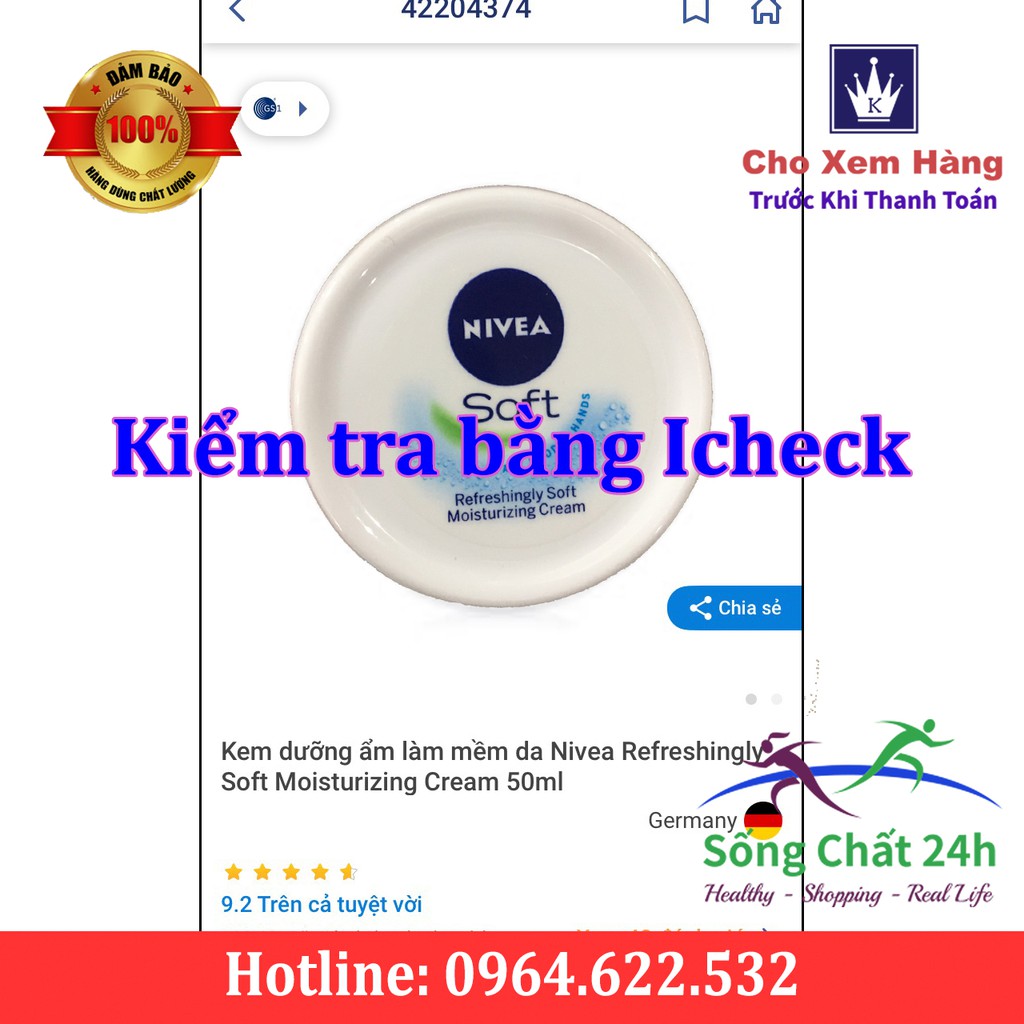 Kem Dưỡng Làm Mềm Da Nivea Soft 50ml