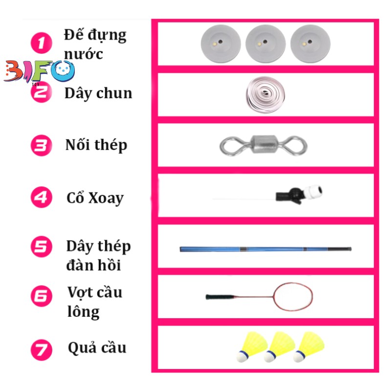 Cầu lông phản xạ, đồ chơi vận động rèn luyện sức khỏe dẻo dai