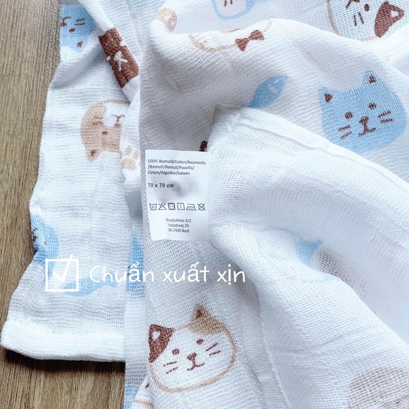 Set 5 khăn xô xuất dư Thuỵ Điển cho bé