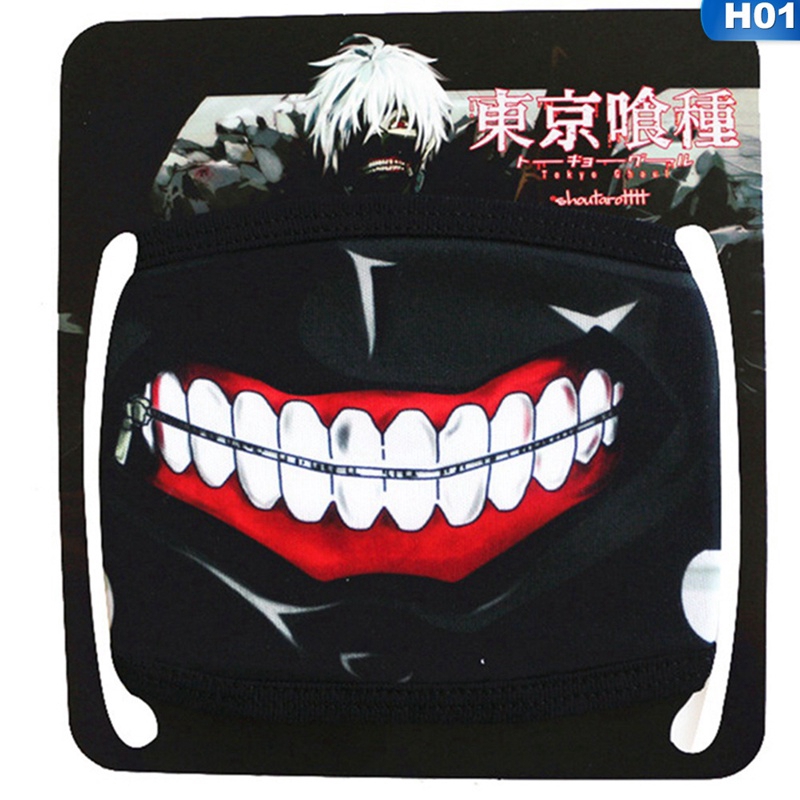 Zhizhong Mặt Nạ Hóa Trang Nhân Vật Kaneki Ken Trong Tokyo Ghoul Có Khóa Kéo Điều Chỉnh Được